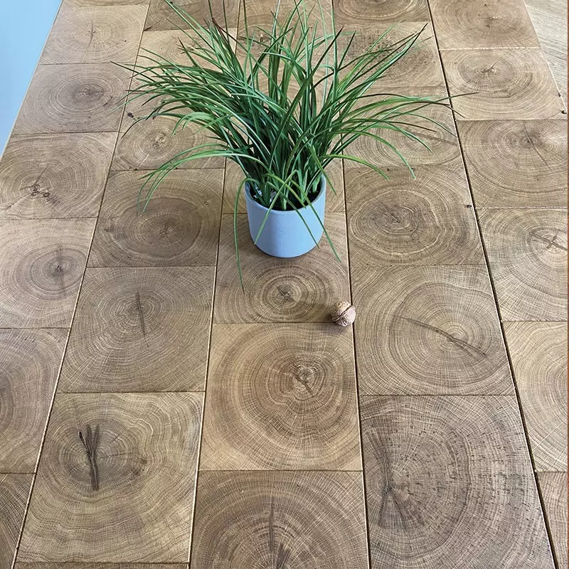 Parquet Bois de Bout Chene Contrecolle Giant Huile Invisible - 16x173x173 - vue de profil - carresol