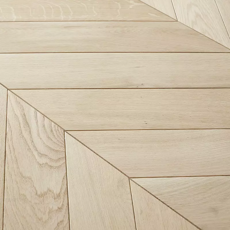 Point de Hongrie Chêne Massif Brut 70 - 23x70x530 - Choix premier - Vue de profil - CarreSol