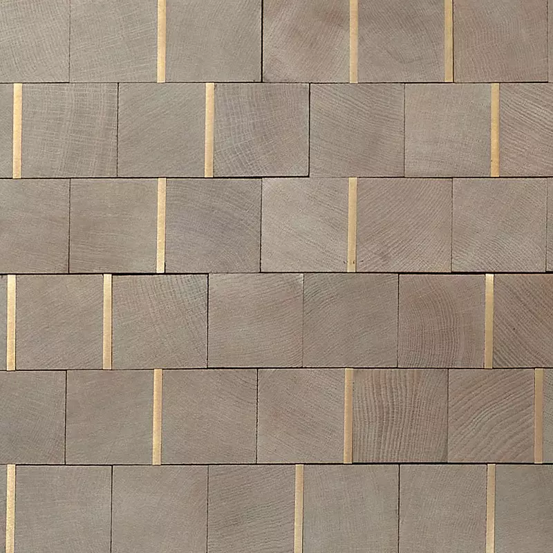 Collection Les Pavés de Paris, Chêne Hulé Gris Argent inserts laiton