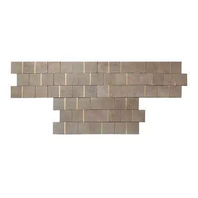 Collection Les Pavés de Paris, Chêne Huilé Gris Argent inserts laiton, échantillon