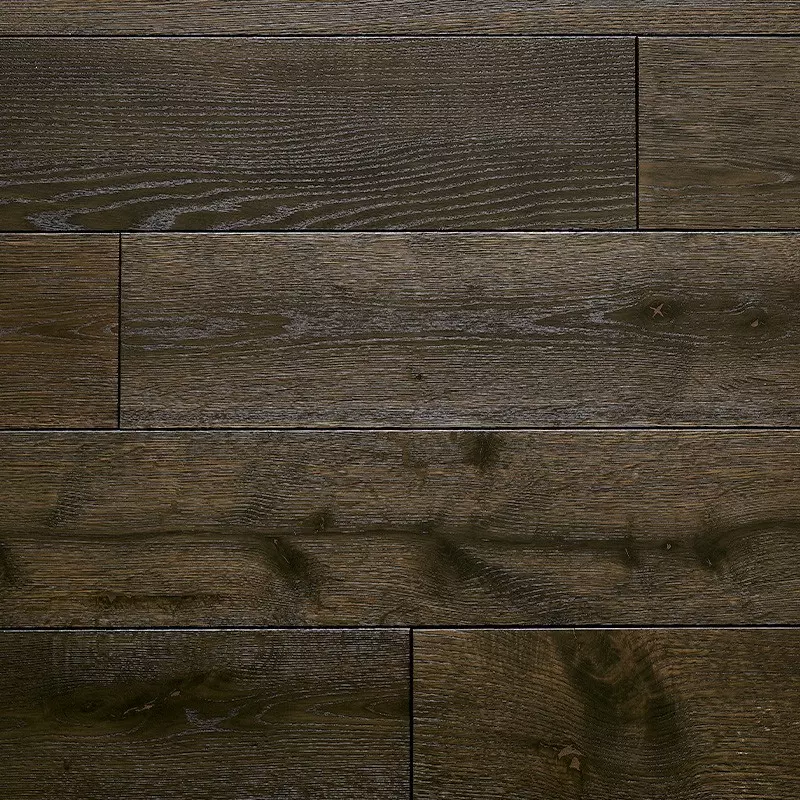 Plancher Vieilli Chene Massif Havane - 20x180x600-2200 - Choix Rustique - Vue de face - Carresol