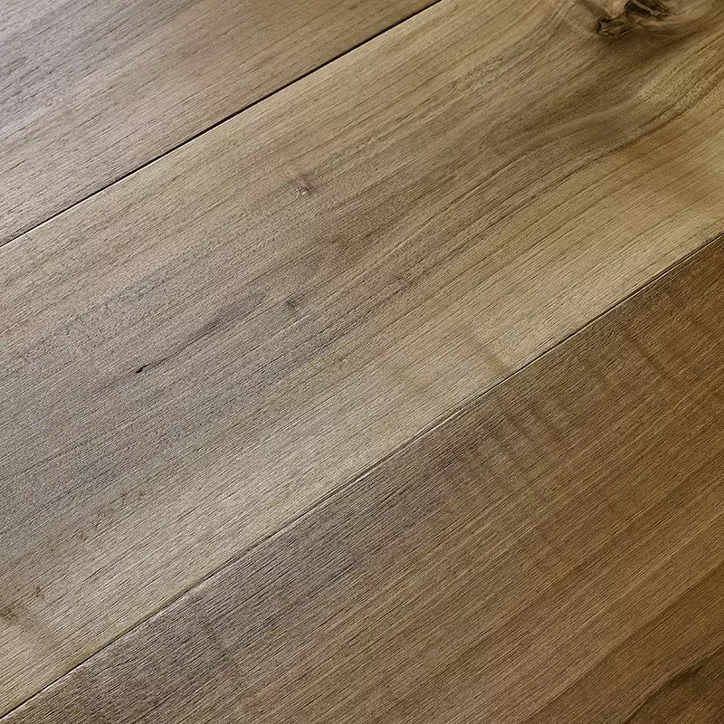 Parquet Semi-Massif Noyer Europeen Ondule - 15x240x1200-2100 - choix rustique - vue de profil - carresol