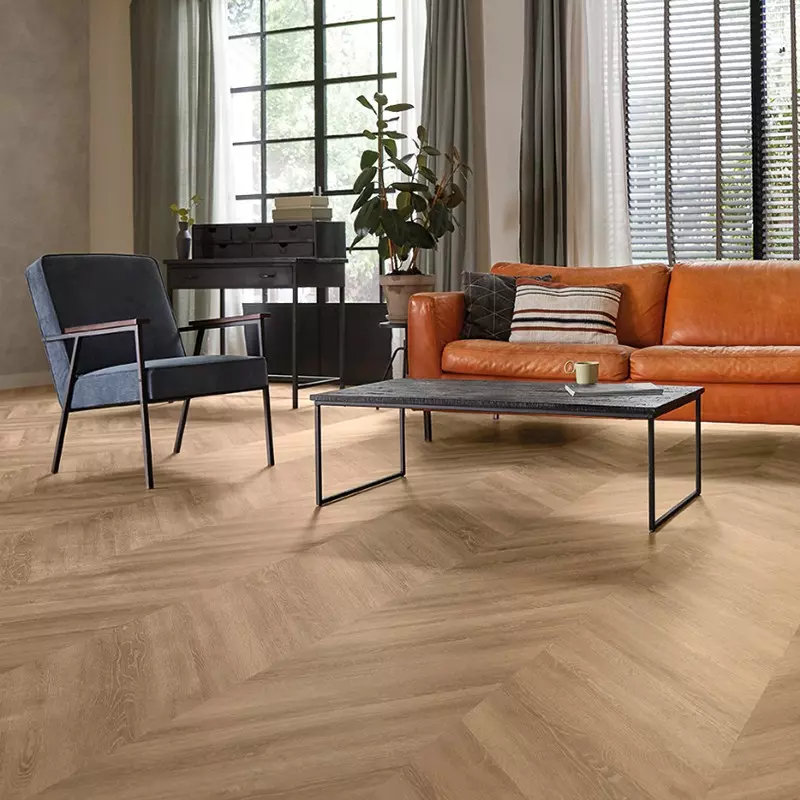 Point de Hongrie Vinyle Parva Chevron Apulia - 2.5x133.4x800 - realisation 01 - carresol